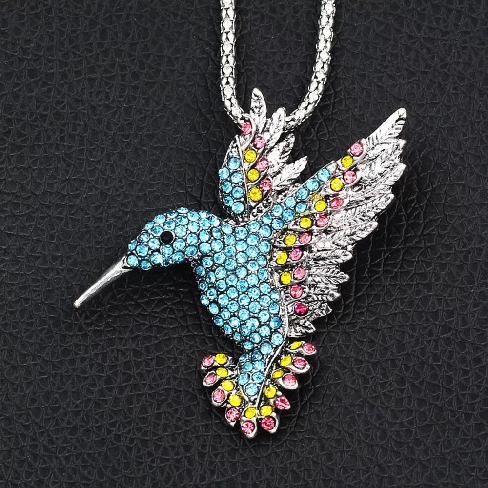💯 Stunning Hummingbird necklace/brooch🤩❤️ - Picture 2 of 4